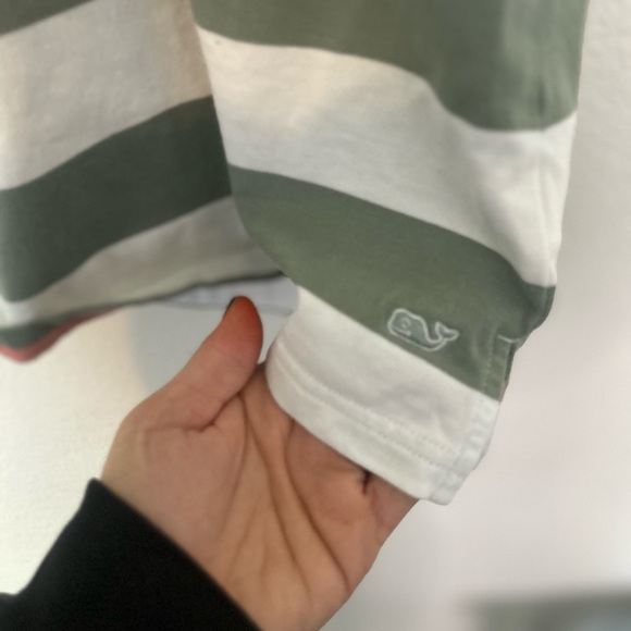 Vineyard Vines Girls Green White Striped Cotton
Polo Midi Shirt Dress Medium - Picture 4 of 8